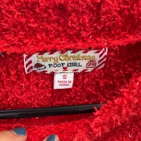 โจ Poof Girl Christmas Gnome Sweater โ Size S โจ. NWOT - Picture 3 of 4